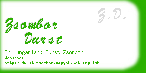 zsombor durst business card